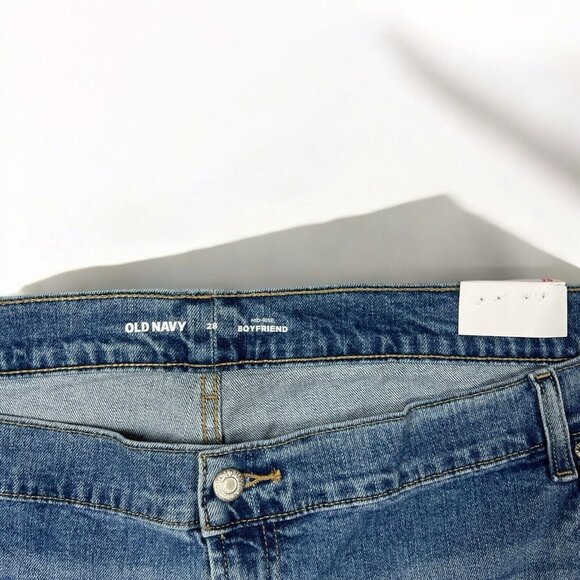 Old Navy Mid Rise Boyfriend Straight Jeans Plus Size 28 Sonny Wash Cuffed 801720 - Picture 6 of 10